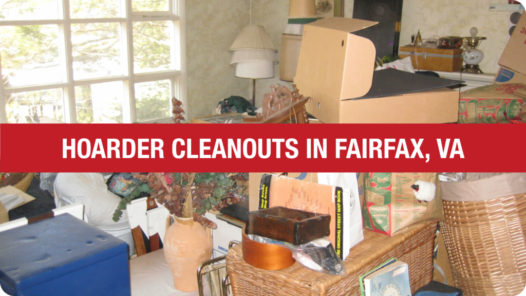 A cluttered home with hoarding tendencies, filled with various items stacked in disarray, ready for professional cleaning and organization services.